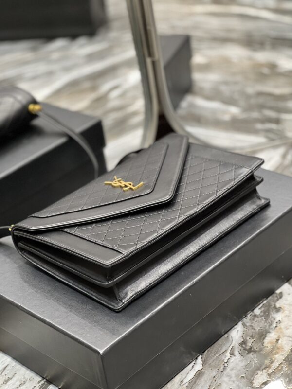 [REP 1:1] Saint Laurent Gaby Satchel Bag In Black With Gold Toned Hardware For Women 10.2in/26cm 6688631EL071000