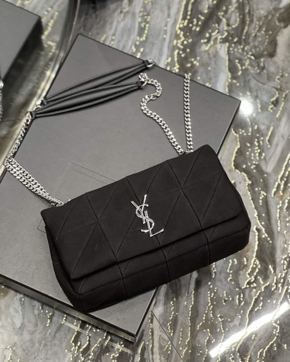 [REP 1:1] Saint Laurent Jamie Medium Chain Bag Black  For Women, Women's Bags 9.4in/24cm YSL