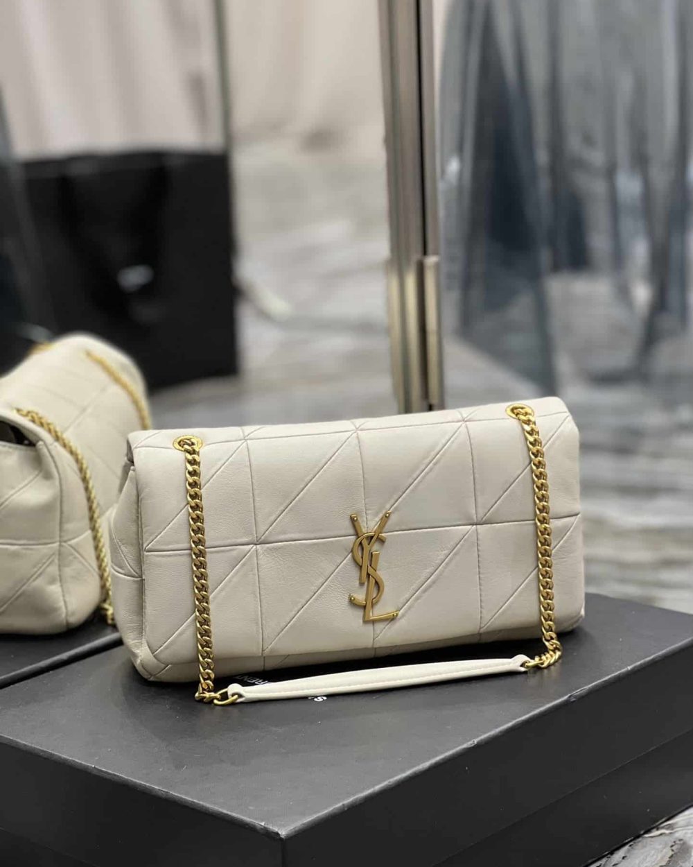 [REP 1:1] Saint Laurent Jamie Medium Chain Bag White For Women, Women's Bags 9.8in/25cm YSL