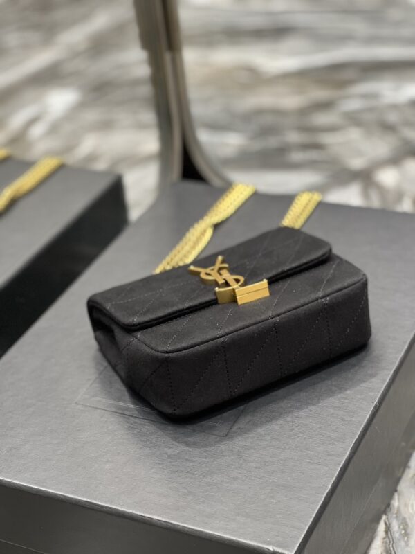 [REP 1:1] Saint Laurent Jamie Mini Chain Bag Black For Women, Women's Bags 6.9in/17.5cm YSL 6981622F9271000