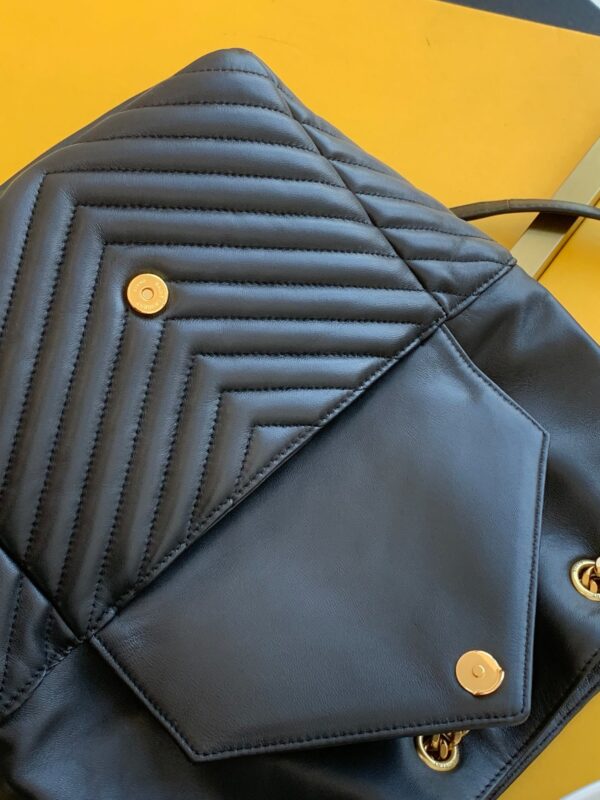 [REP 1:1] Saint Laurent Joe Backpack In Monogram With Bronze-Toned Hardware Black For Women 11.5in/22cm YSL 6726091EL071000