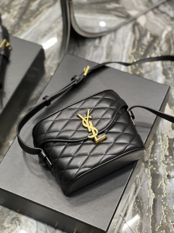 [REP 1:1] Saint Laurent June Box Bag Black For Women, Women's Bags 7.5in/19cm YSL 7100801EL071000