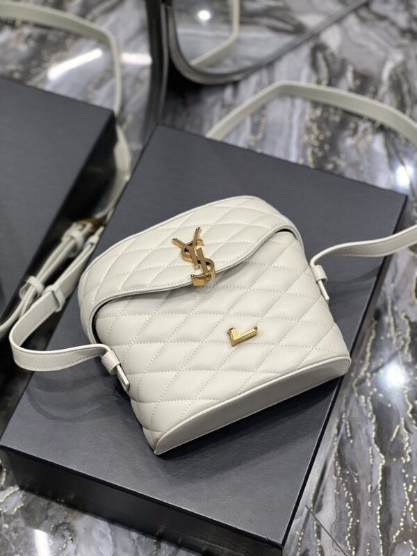 [REP 1:1] Saint Laurent June Box Bag White For Women, Women's Bags 7.5in/19cm YSL