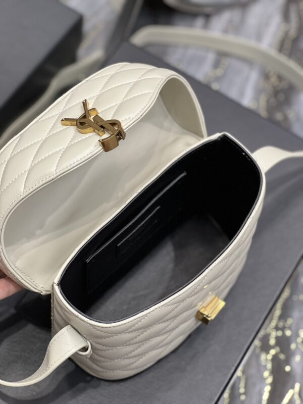 [REP 1:1] Saint Laurent June Box Bag White For Women, Women's Bags 7.5in/19cm YSL