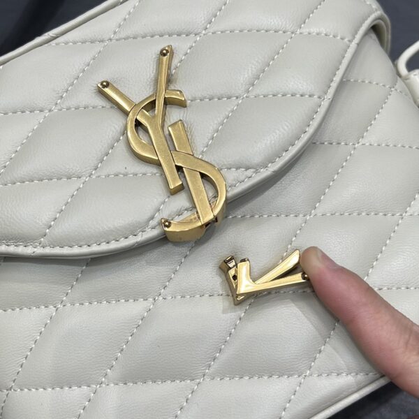 [REP 1:1] Saint Laurent June Box Bag White For Women, Women's Bags 7.5in/19cm YSL