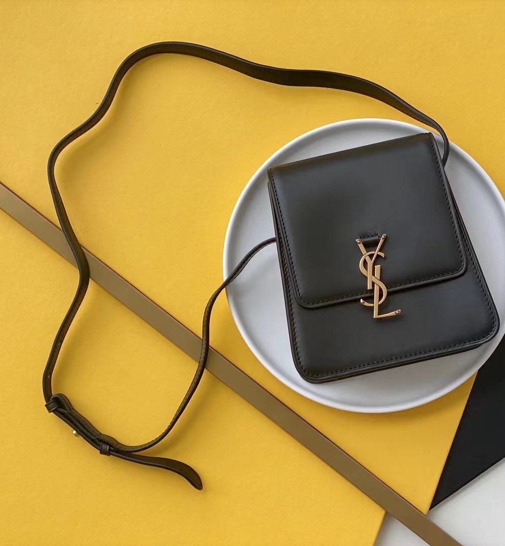 [REP 1:1] Saint Laurent Kaia North/South Satchel Bag In Vegetable Tanned Black Material With Gold Hardware For Women 6.6in/18cm YSL 668809BWR0W1000