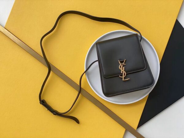 [REP 1:1] Saint Laurent Kaia North/South Satchel Bag In Vegetable Tanned Black Material With Gold Hardware For Women 6.6in/18cm YSL 668809BWR0W1000