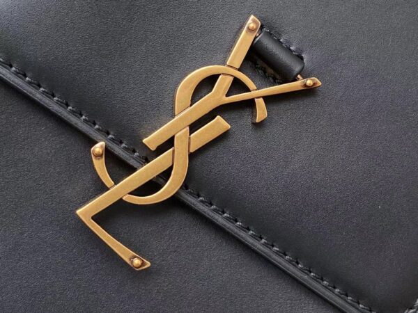 [REP 1:1] Saint Laurent Kaia North/South Satchel Bag In Vegetable Tanned Black Material With Gold Hardware For Women 6.6in/18cm YSL 668809BWR0W1000