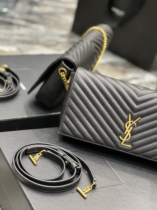 [REP 1:1] Saint Laurent Kata 99 Chain Bag Black With Gold Hardware For Women 10.2in/26cm YSL