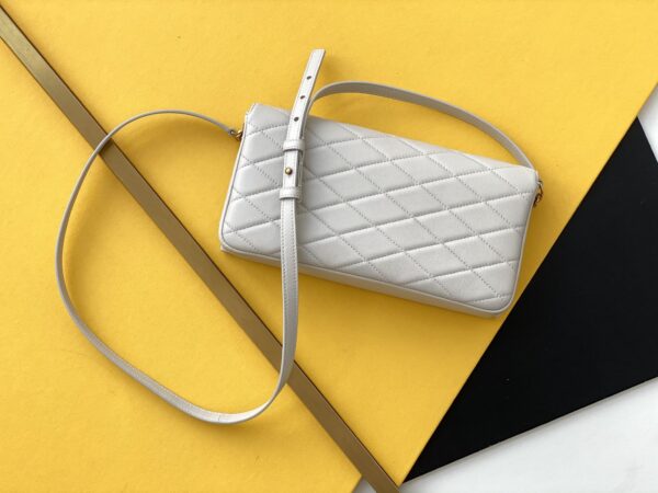 [REP 1:1] Saint Laurent Kate 99 Chain Bag White With Gold Hardware For Women 10.2in/26cm YSL