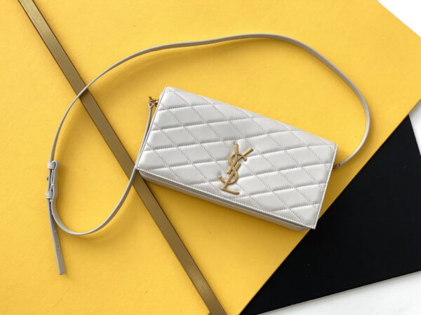 [REP 1:1] Saint Laurent Kate 99 Chain Bag White With Gold Hardware For Women 10.2in/26cm YSL