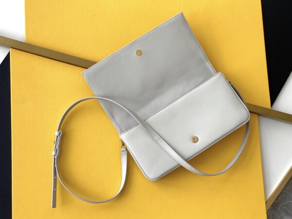 [REP 1:1] Saint Laurent Kate 99 Chain Bag White With Gold Hardware For Women 10.2in/26cm YSL