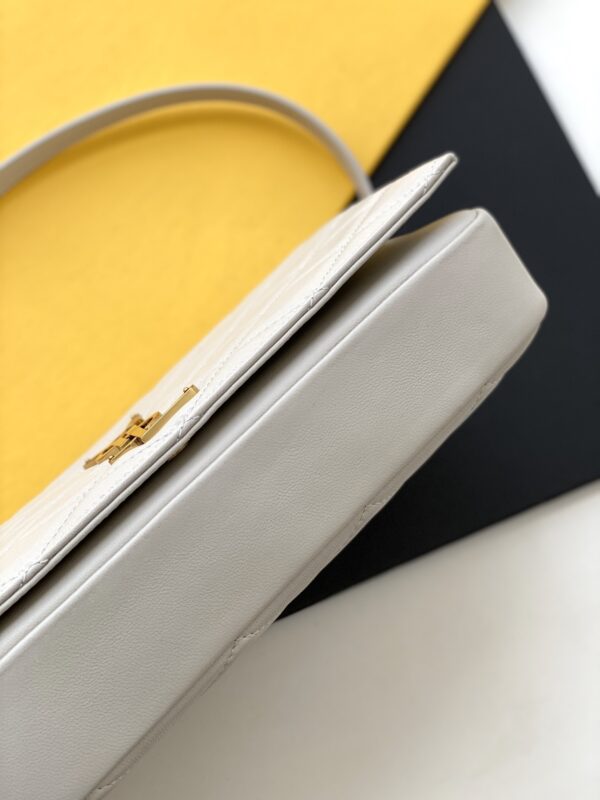 [REP 1:1] Saint Laurent Kate 99 Chain Bag White With Gold Hardware For Women 10.2in/26cm YSL