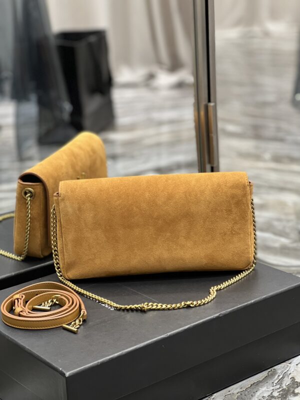 [REP 1:1] Saint Laurent Kate 99 Chain Bag With Tassel Brown For Women, Women's Bags 10.2in/26cm YSL