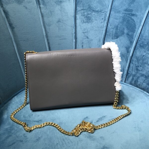 [REP 1:1] Saint Laurent Kate Medium Chain Bag With Tassel In Grain De Poudre Grey For Women 9.4in/24cm YSL