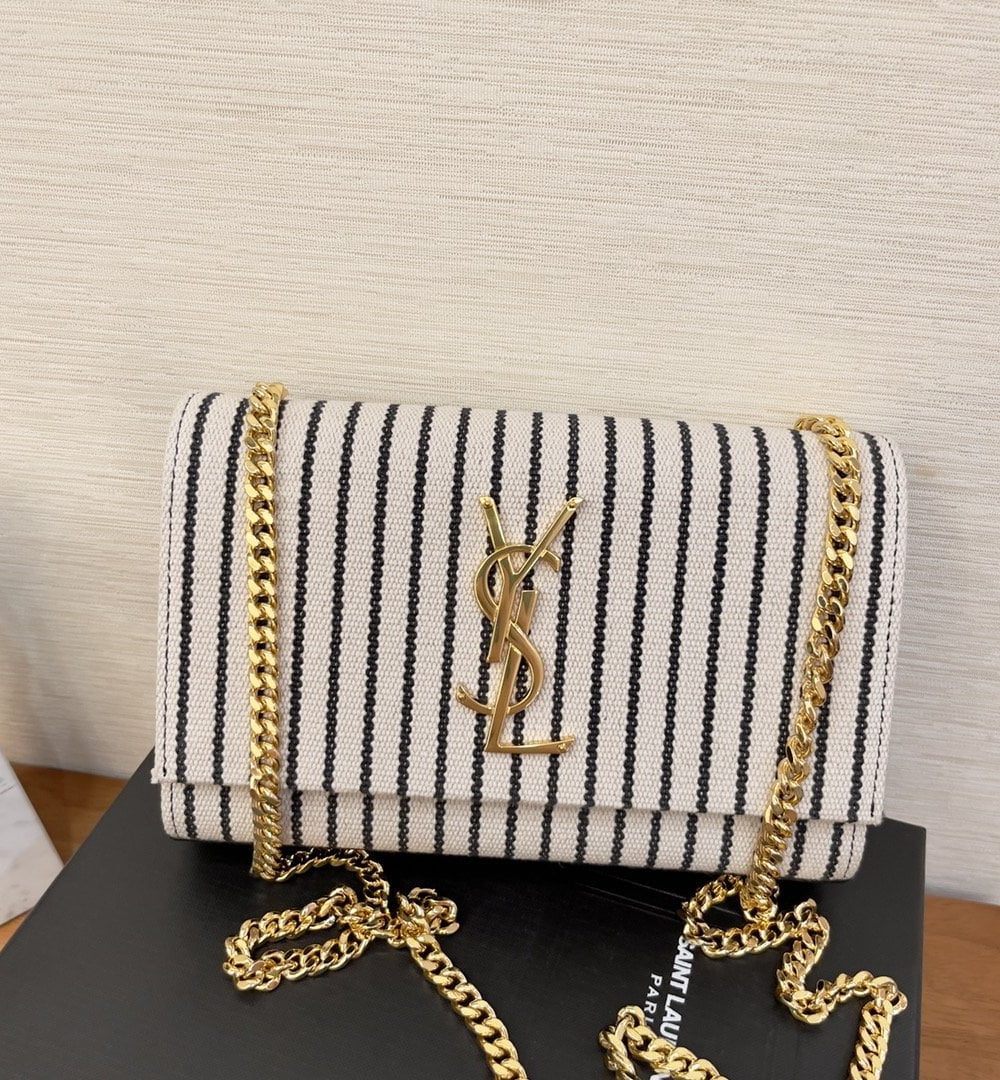 [REP 1:1] Saint Laurent Kate Small Chain Bag In Canvas For Women 7.9in/20cm YSL 469390FAACG9583