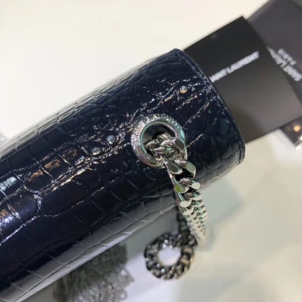 [REP 1:1] Saint Laurent Kate Small Chain Bag With Tassel In Embossed Black For Women 7.8in/20cm YSL 474366DND0N1000