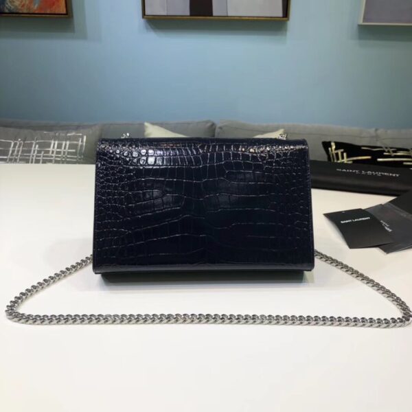 [REP 1:1] Saint Laurent Kate Small Chain Bag With Tassel In Embossed Black For Women 7.8in/20cm YSL 474366DND0N1000