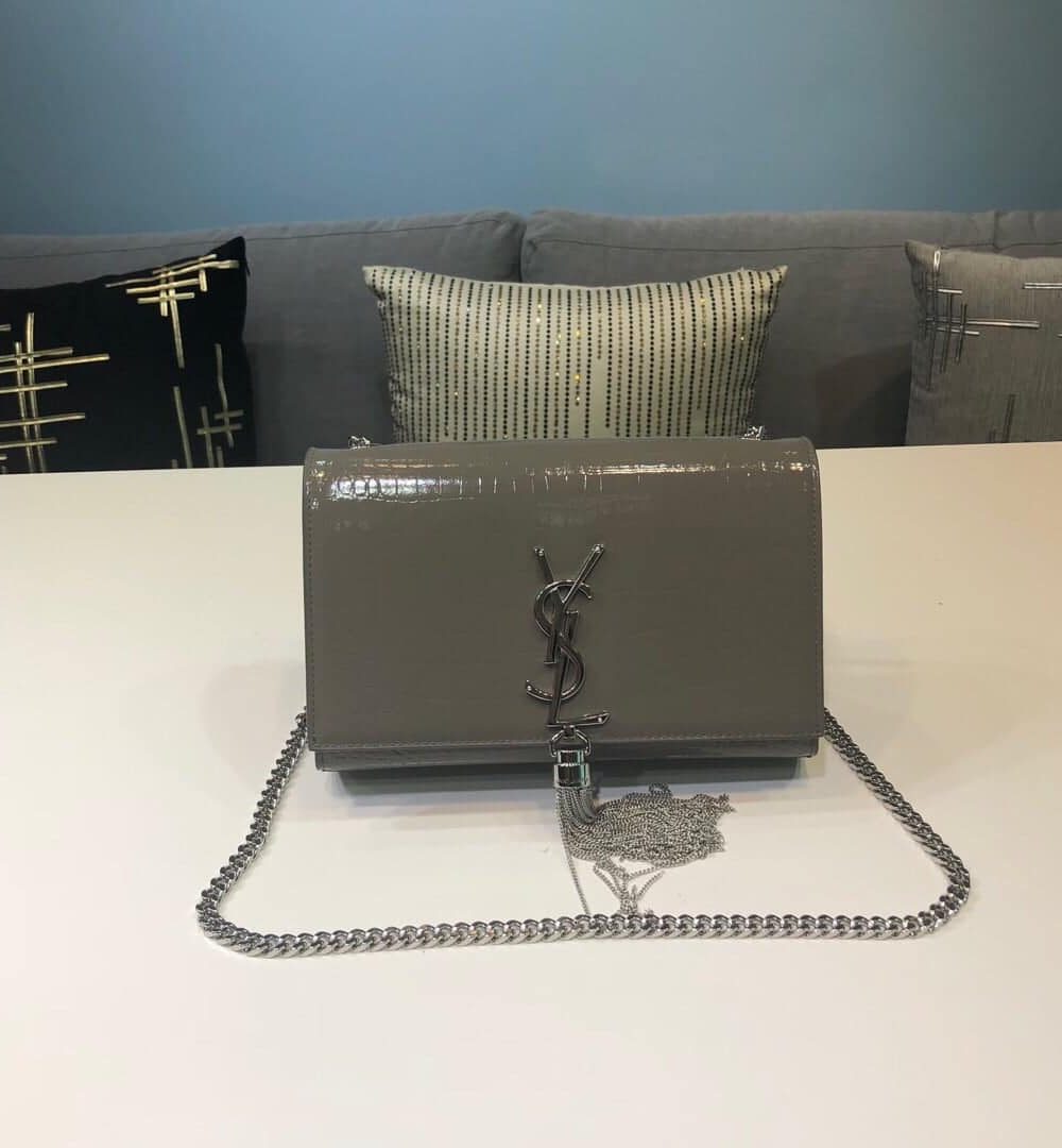 [REP 1:1] Saint Laurent Kate Small Chain Bag With Tassel In Embossed Green For Women 7.8in/20cm YSL