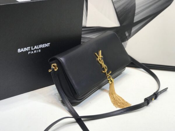 [REP 1:1] Saint Laurent Kate Tassel Small Shoulder Bag Black For Women 10.2in/26cm YSL P00483545