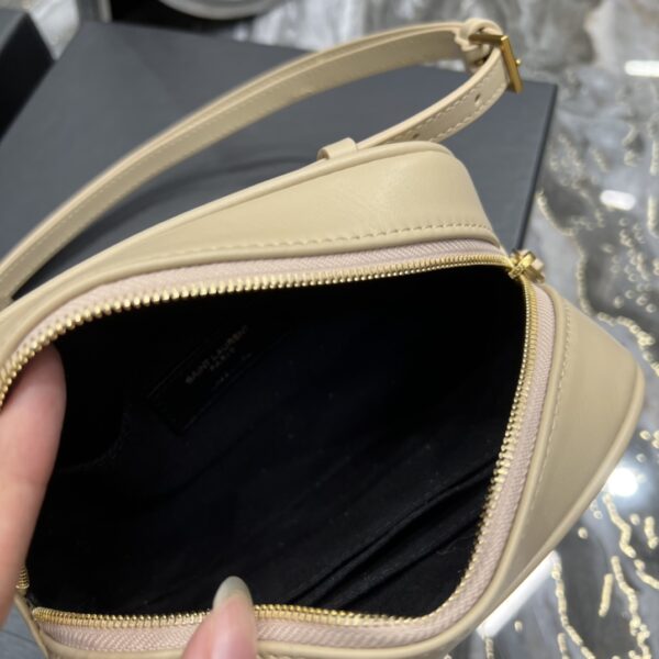 [REP 1:1] Saint Laurent Lou Belt Bag Beige In Matelassé Gold Toned Hardware For Women 6.1in/15cm YSL 614031DV7072721