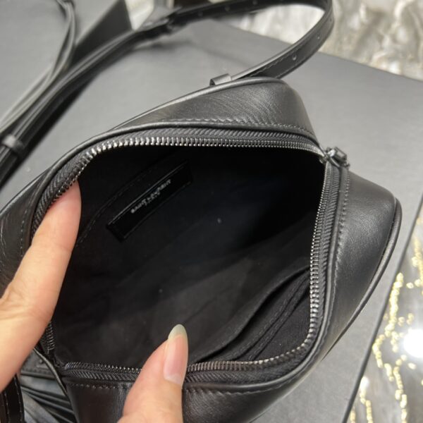 [REP 1:1] Saint Laurent Lou Belt Bag Black In Matelassé Black Metal Hardware For Women 6.1in/15cm YSL 534817DV7081000