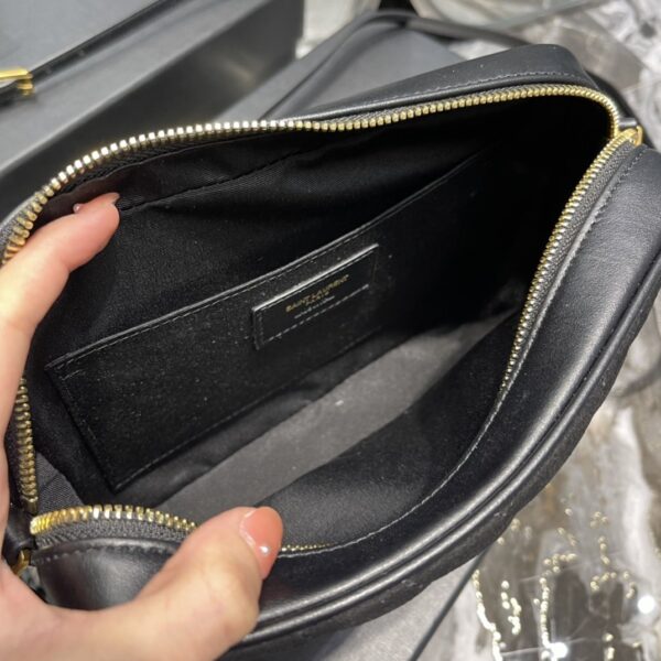 [REP 1:1] Saint Laurent Lou Camera Bag Black With Gold Hardware For Women 9in/23cm YSL 612544C4BW71000