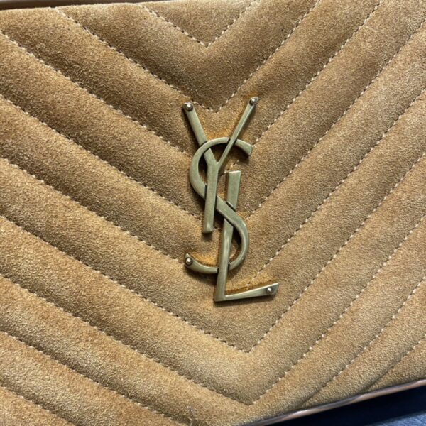 [REP 1:1] Saint Laurent Lou Camera Bag Brown With Gold Toned Hardware For Women 9in/23cm YSL 6125441S7R77761