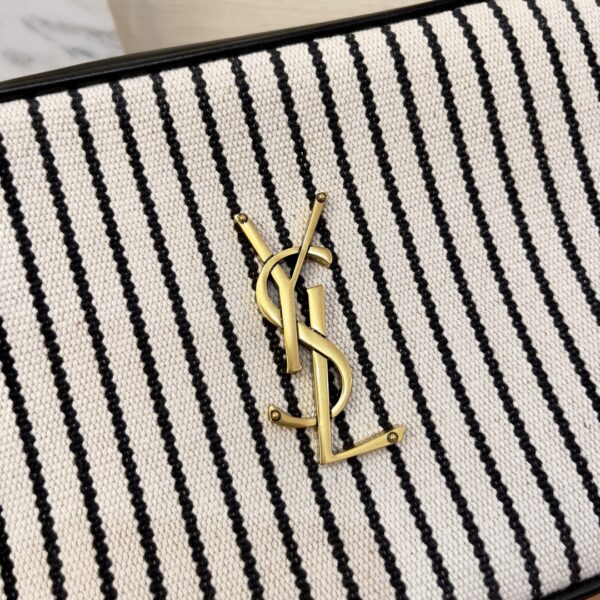 [REP 1:1] Saint Laurent Lou Camera Bag In Canvas Black And White For Women 9in/23cm YSL 612542FAACG9583