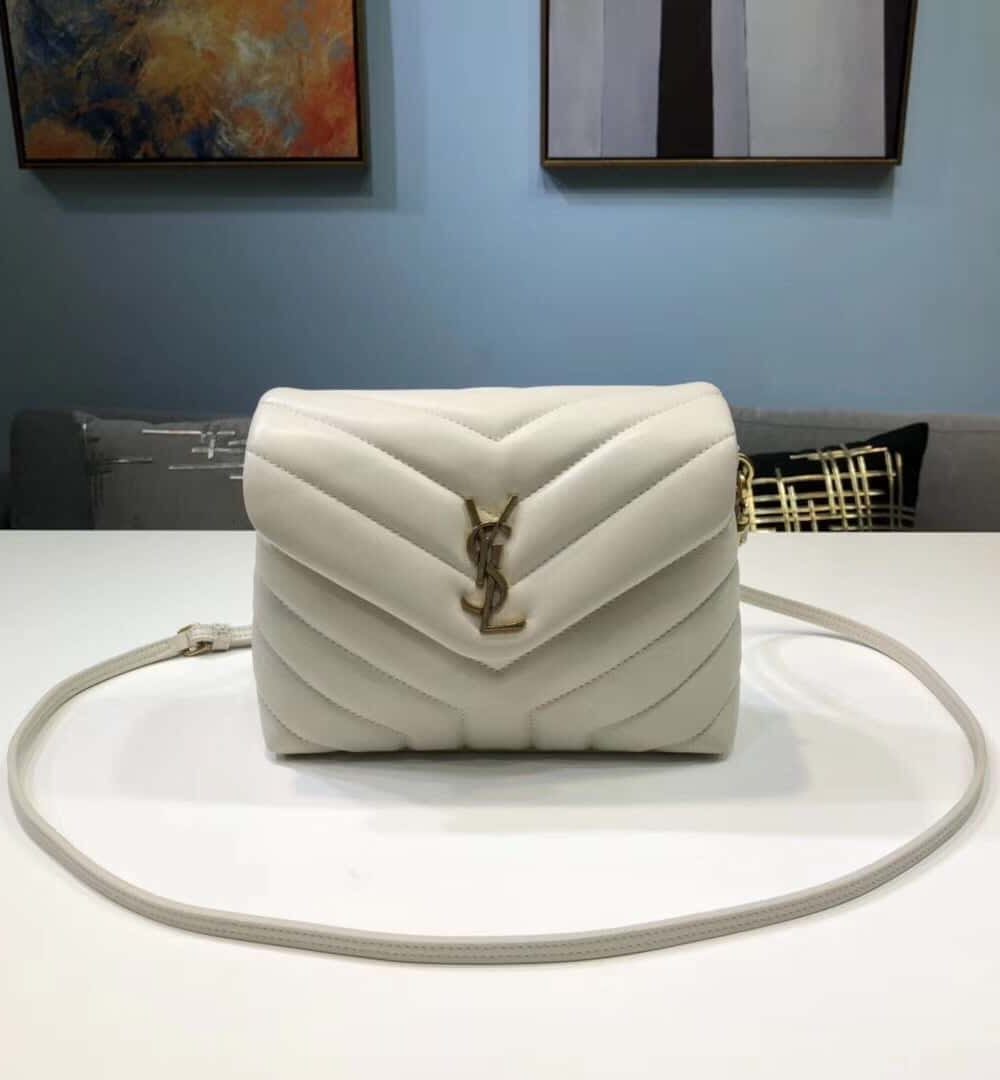 [REP 1:1] Saint Laurent Loulou Mini Shoulder Bag White For Women 7in/18cm YSL