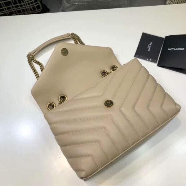 [REP 1:1] Saint Laurent Loulou Small Chain Bag In Matelassé "Y" Beige For Women 9.8in/23cm YSL 494699DV7272721