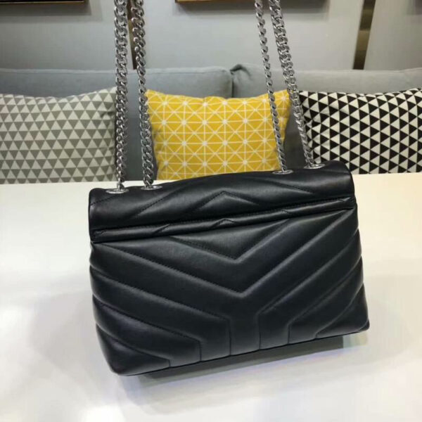 [REP 1:1] Saint Laurent Loulou Small Chain Bag In Matelassé "Y" Black For Women 9.8in/23cm YSL 494699DV7261000
