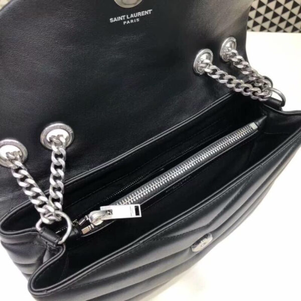 [REP 1:1] Saint Laurent Loulou Small Chain Bag In Matelassé "Y" Black For Women 9.8in/23cm YSL 494699DV7261000