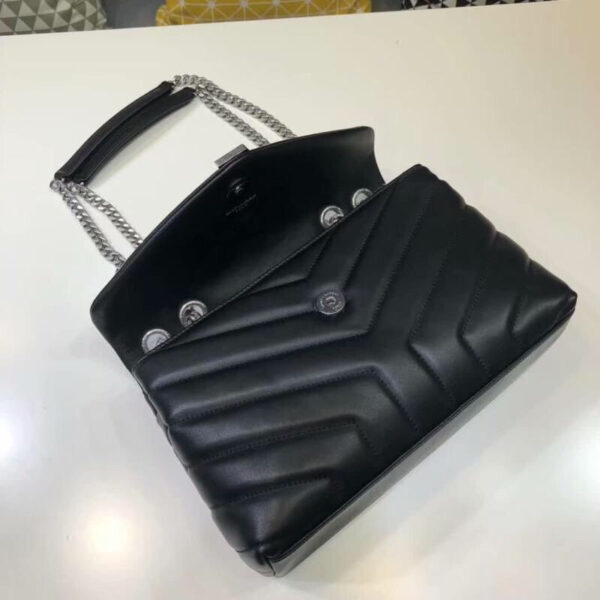[REP 1:1] Saint Laurent Loulou Small Chain Bag In Matelassé "Y" Black For Women 9.8in/23cm YSL 494699DV7261000