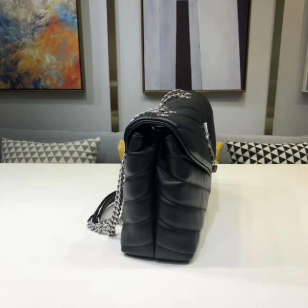 [REP 1:1] Saint Laurent Loulou Small Chain Bag In Matelassé "Y" Black For Women 9.8in/23cm YSL 494699DV7261000