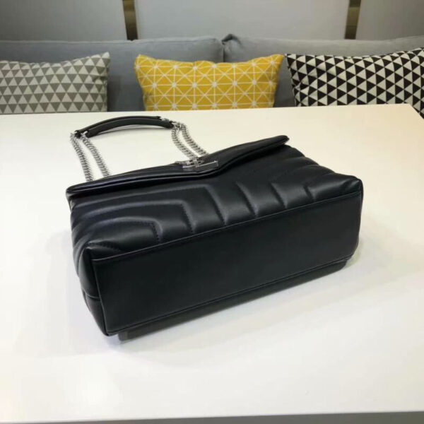 [REP 1:1] Saint Laurent Loulou Small Chain Bag In Matelassé "Y" Black For Women 9.8in/23cm YSL 494699DV7261000