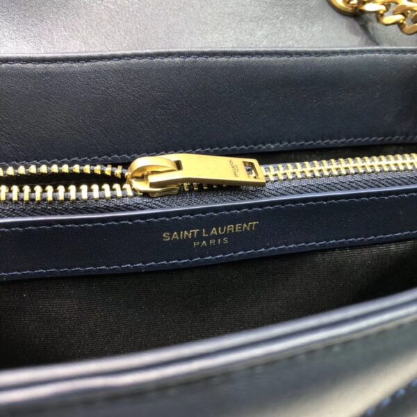 [REP 1:1] Saint Laurent Loulou Small Chain Bag In Matelassé "Y" Blue For Women 9.8in/23cm YSL 494699DV7274147