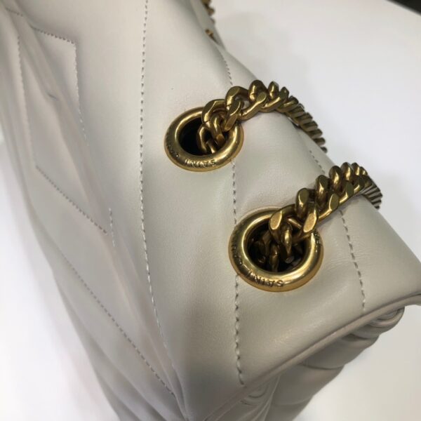 [REP 1:1] Saint Laurent Loulou Small Chain Bag In Matelassé "Y" White For Women 9.8in/23cm YSL 494699DV7279207