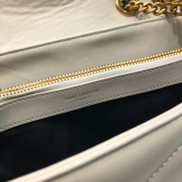 [REP 1:1] Saint Laurent Loulou Small Chain Bag In Matelassé "Y" White For Women 9.8in/23cm YSL 494699DV7279207
