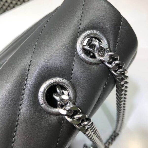 [REP 1:1] Saint Laurent Loulou Small Chain Bag In Matelassé "Y" Dark Green For Women 9.8in/23cm YSL