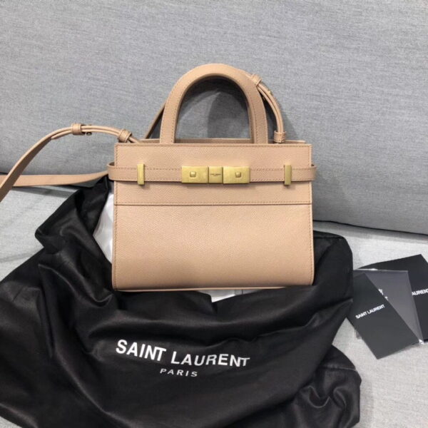 [REP 1:1] Saint Laurent Manhattan Nano Shopping Bag In Box Beige For Women 8.2in/21cm YSL