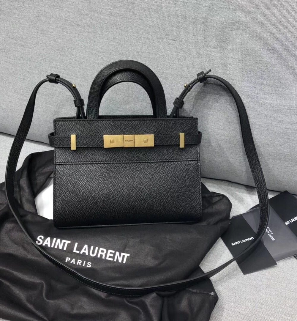[REP 1:1] Saint Laurent Manhattan Nano Shopping Bag In Box Black For Women 8.2in/21cm YSL 5937410SX0W1000