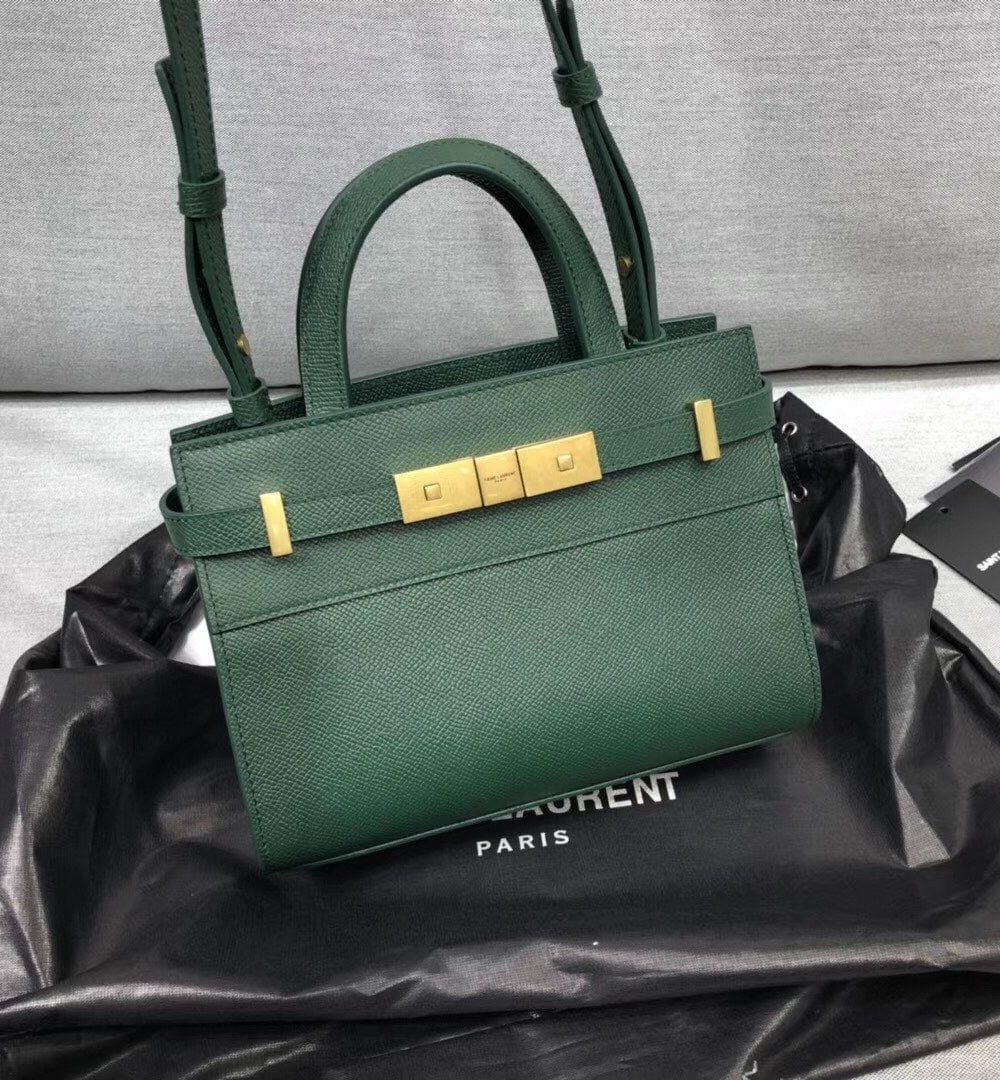[REP 1:1] Saint Laurent Manhattan Nano Shopping Bag In Box Green For Women 8.2in/21cm YSL