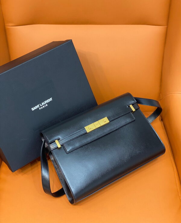 [REP 1:1] Saint Laurent Manhattan Shoulder Bag Black For Women 11.4in/29cm YSL 5792710SX0W1000