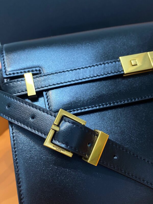 [REP 1:1] Saint Laurent Manhattan Shoulder Bag Black For Women 11.4in/29cm YSL 5792710SX0W1000