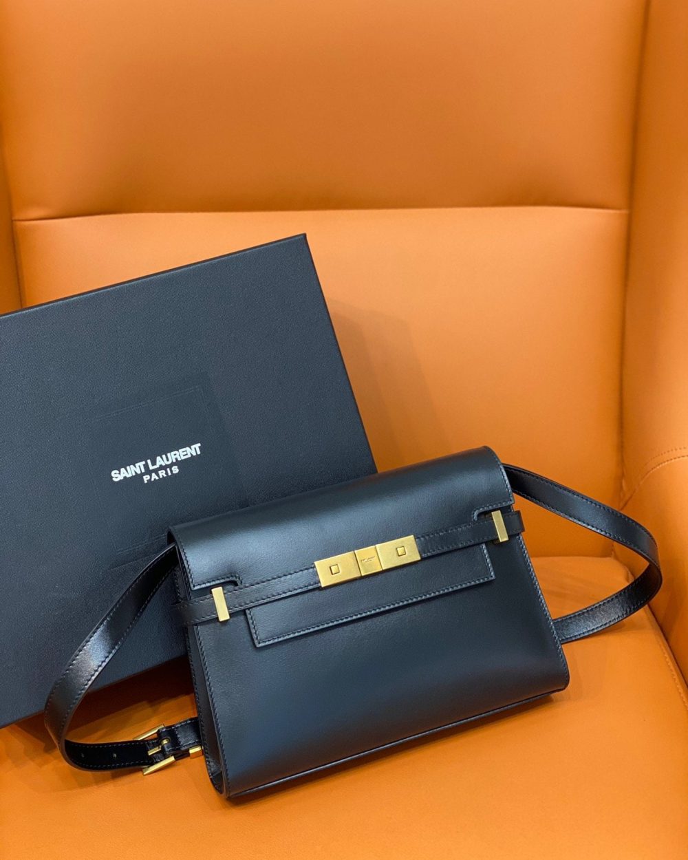 [REP 1:1] Saint Laurent Manhattan Small Shoulder Bag Black For Women 9.4in/24cm YSL 6756260SX0W1000