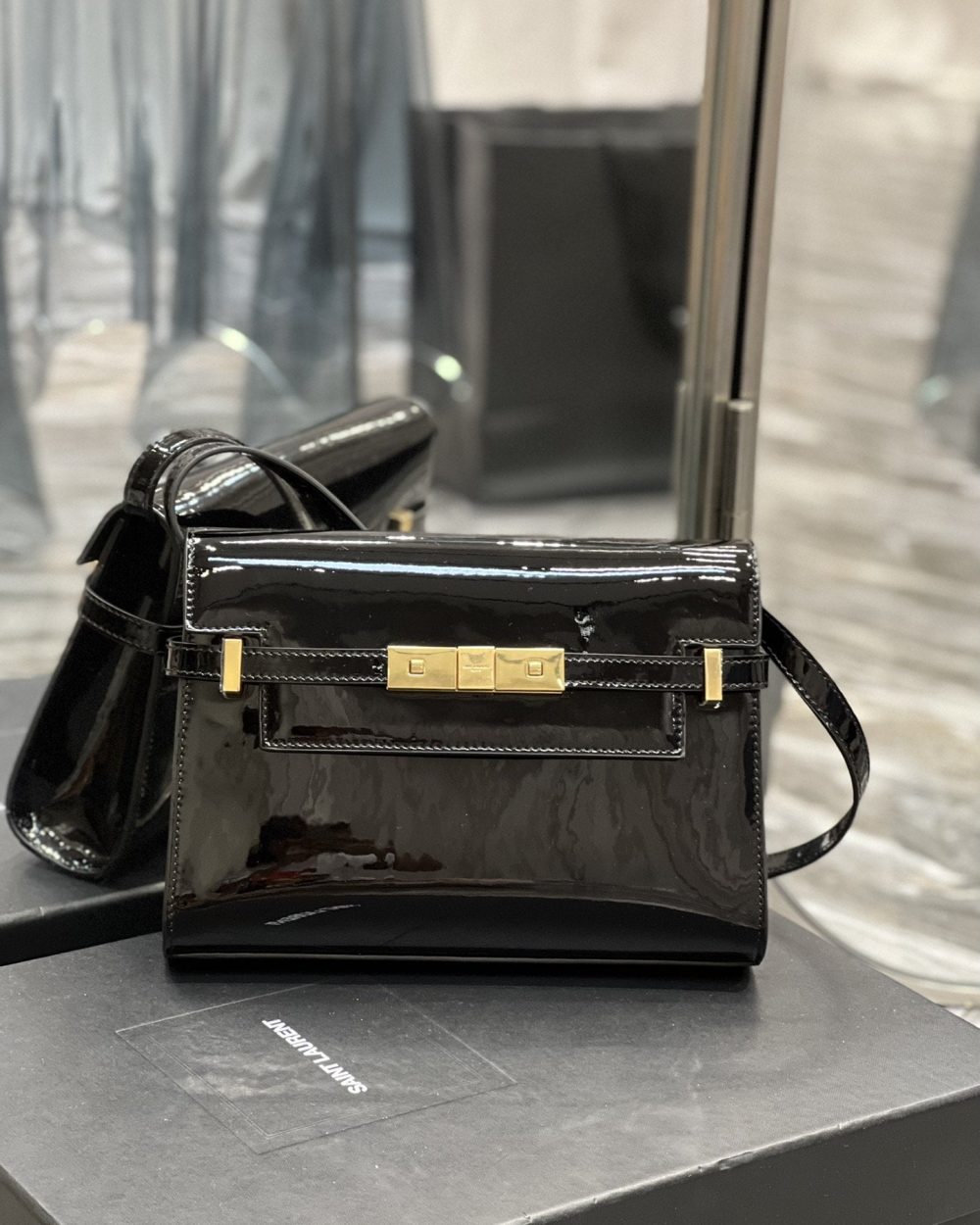 [REP 1:1] Saint Laurent Manhattan Small Shoulder Bag Black For Women 9.4in/24cm YSL 675626B870J1000
