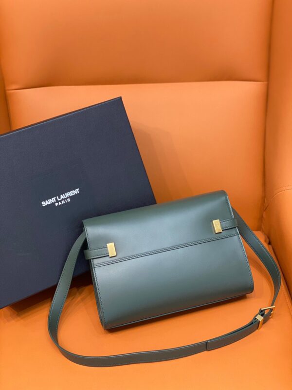 [REP 1:1] Saint Laurent Manhattan Small Shoulder Bag Dark Green For Women 9.4in/24cm YSL