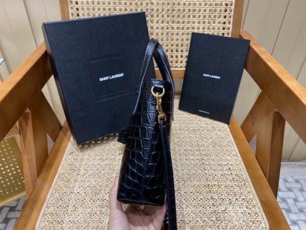 [REP 1:1] Saint Laurent Mini Toy Shopping Bag Black For Women, Women's Bags 7.1in/18cm YSL 712367AAAOH1000