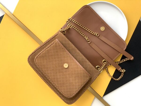 [REP 1:1] Saint Laurent Niki Medium Chain Bag Brown In Vintage Crinkled With Gold Toned Hardware For Women 11in/28cm YSL